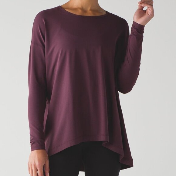 lululemon athletica Tops - [Lululemon] Rulu City Bound Long Sleeve Bordeaux Drama